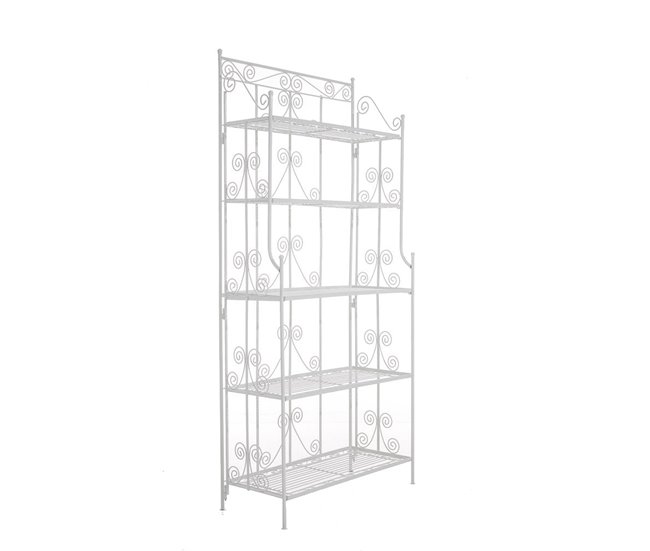 Estantería de 5 niveles para balcón, terraza y salón Blanco