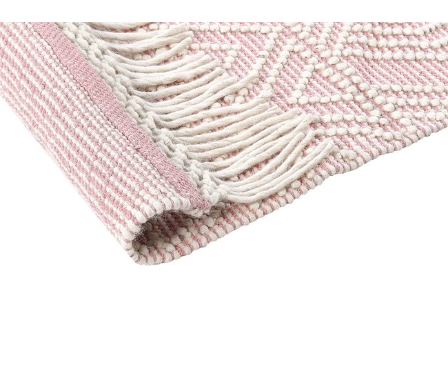 Beliani Alfombra de pelo corto ADANA 160x230 Rosa Talco