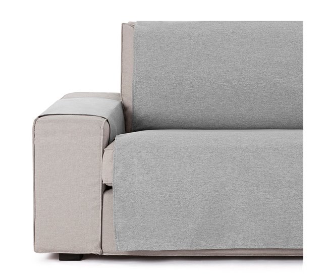Vipalia Protector Cubre Sofá Sillón Liso Modelo Brisa Gris