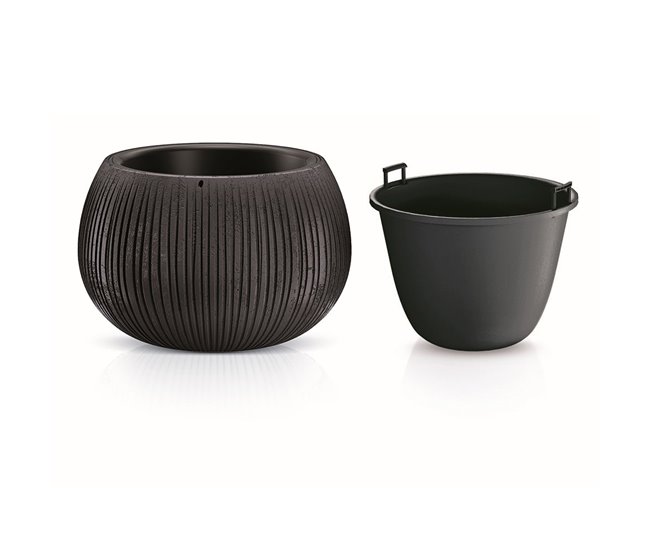 2x Prosperplast BETON BOWL de plástico CON depósito Negro