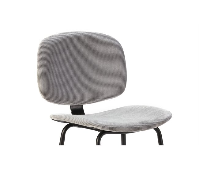 Taburete Alto DECO. Fijo. Pana Gris