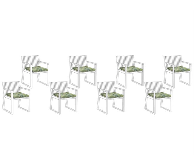 Beliani Cojines de asiento SASSARI Verde