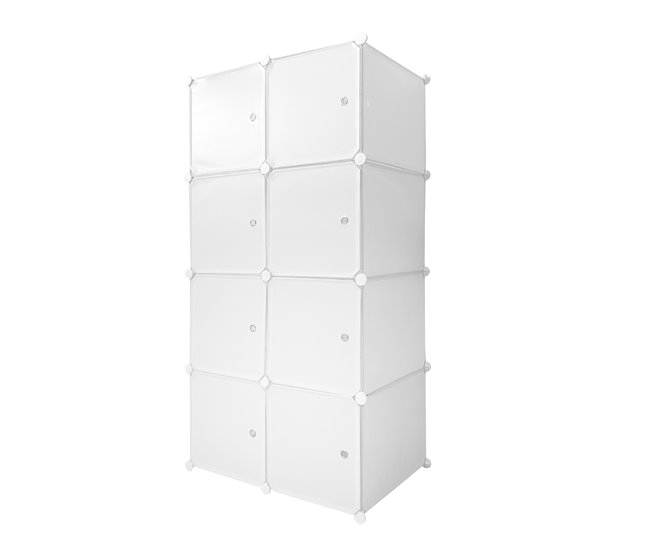 Armario Vestidor Cube Personalizable Boxed Simply 8 Cubos/Puertas Blanco