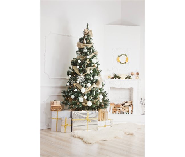 Árbol de Navidad de efectos reales Verde/ Gris