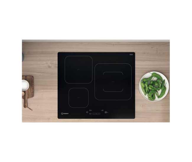 Placa Inducción INDESIT IS 55Q60 NE Negro