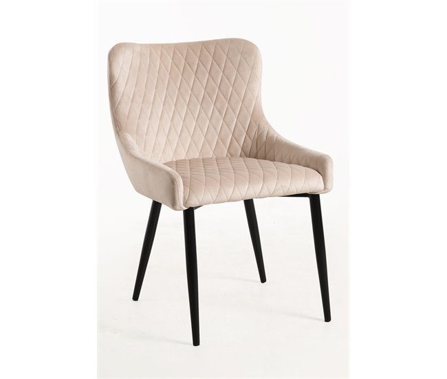 Silla Sanda Terciopelo Beige