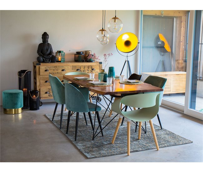 Beliani Lámpara de pie THAMES Negro