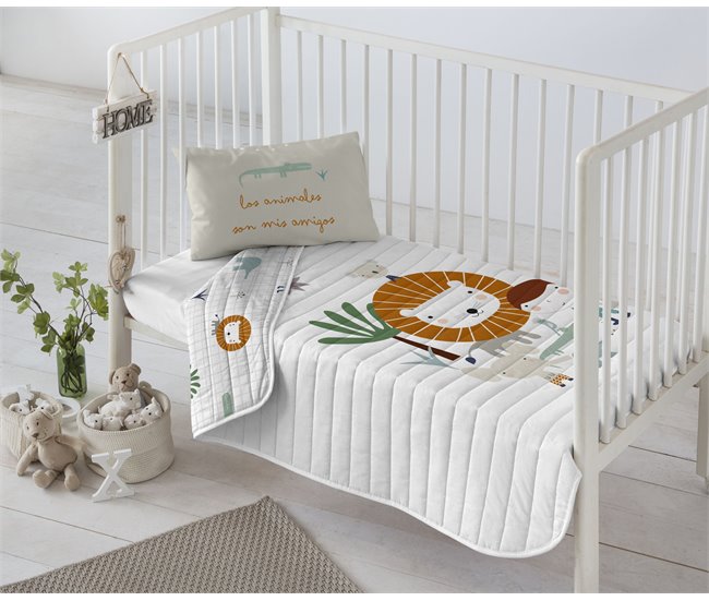 COLCHA BOUTI REVERSIBLE JUNGLA NIÑO Multicolor