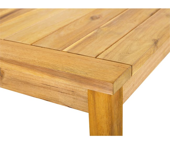 Beliani Conjunto longue Madera de acacia PALLANO Gris Oscuro