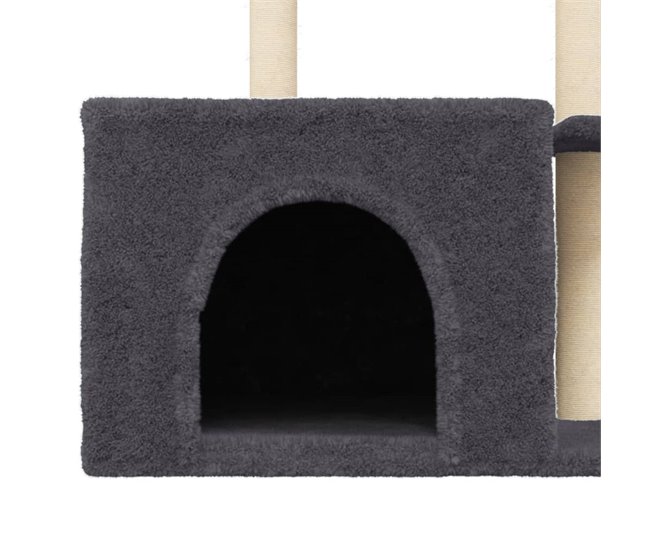Árbol Para Gatos Gris Oscuro