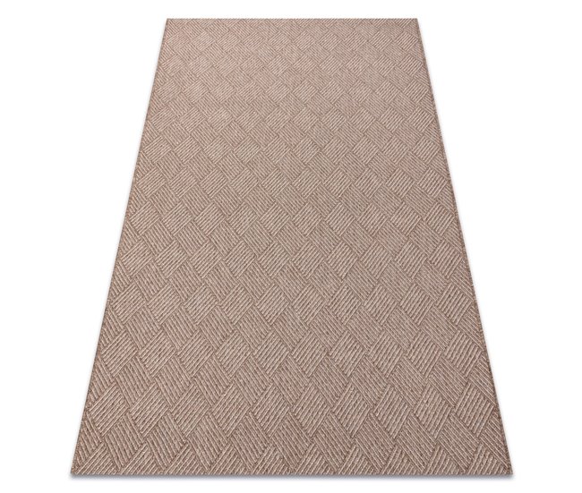 Alfombra HOUSE sisal 40350 Diamantes Tejido plano efecto lanoso 80x150 Beige