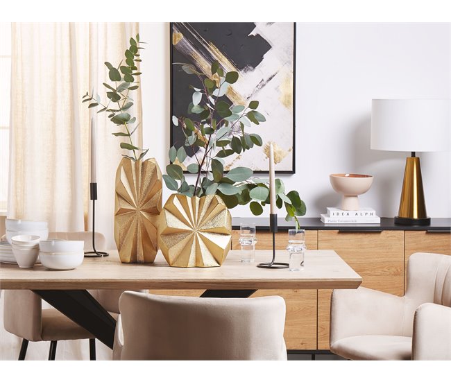 Beliani Jarrón decorativo AELIA Dorado
