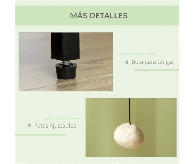 Arenero para Gatos Melamina de Madera, Acero PawHut Marron