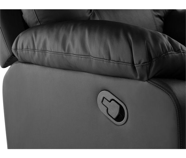 Beliani Sofá de 3 plazas Piel sintética BERGEN Marron