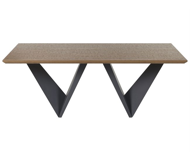 Beliani Conjunto de 2 mesas auxiliares SIERRA 100x200 Marron