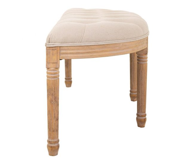 Banqueta antigua de madera Beige