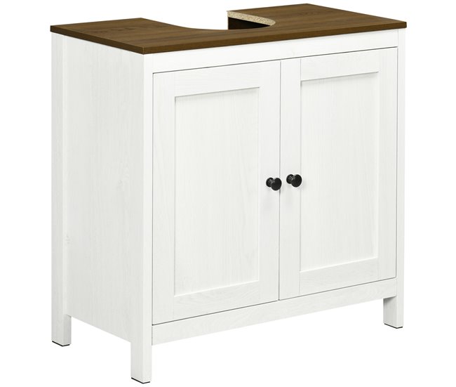 Armario de Baño Melamina de Madera kleankin, hogar - baño 60 Blanco