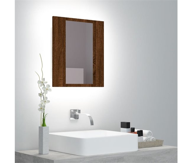 Armario espejo de baño LED acrílico 40 Blanco