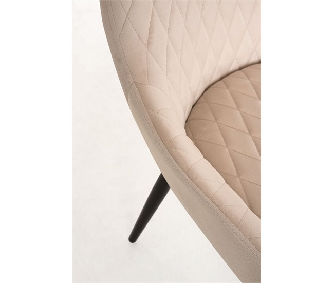Silla Sanda Terciopelo Beige