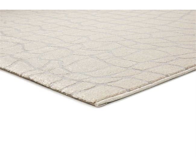 Alfombra de estilo moderno con relieve BARESA - ATTICGO 160x230 Plateado