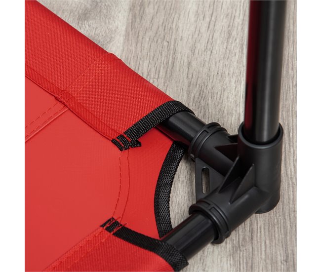 Cama Elevada para Perros Metal y Tela Oxford PawHut Rojo