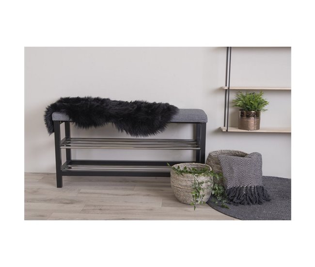 Alfombra Asimétrica Lambskin Negro