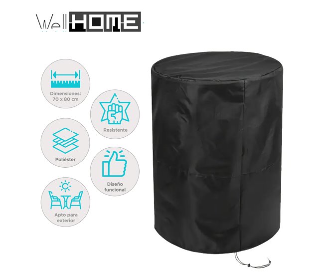 Fundas para Barbacoa Redonda Negro