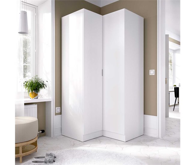 Armario esquinero Essen 2 puertas Blanco