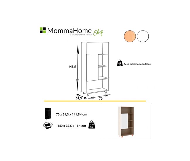 Estantería Roble ROAU Marron