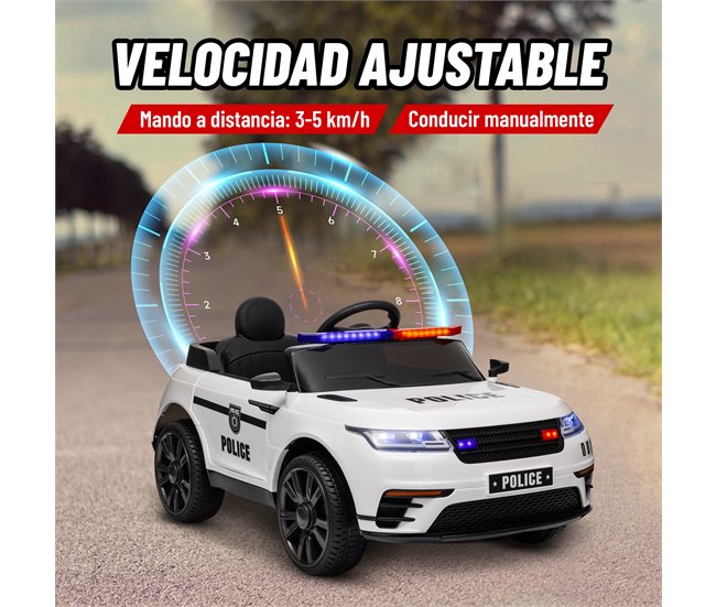 Coche Eléctrico Infantil PP, Acero AIYAPLAY Blanco