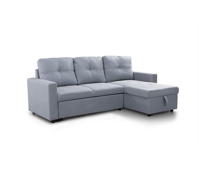 Sofa Cama Chaise Longue Pau Gris Claro