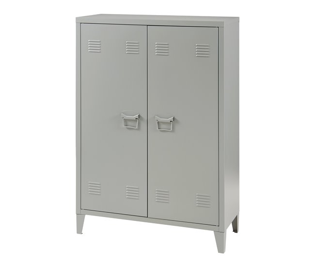 Armario de oficina Oripää con 2 estantes regulables acero Azul