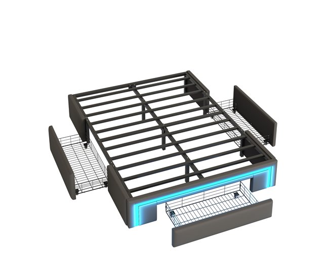 Camas de matrimonio 160x200 Gris