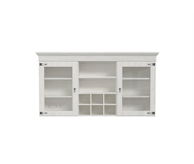 Vitrina 2 puertas con cristal PORTOFINO Blanco