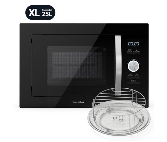 Microondas  Integrable con Grill 25L | UNIVERSALBLUE Negro