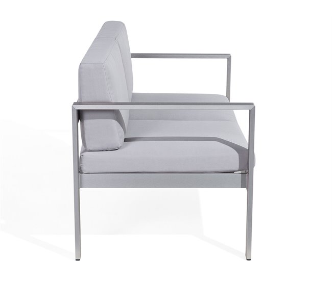 Beliani Conjunto de jardín Aluminio SALERNO Gris
