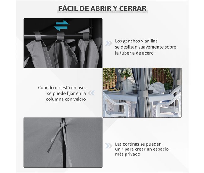 Cenador de Jardín Gris