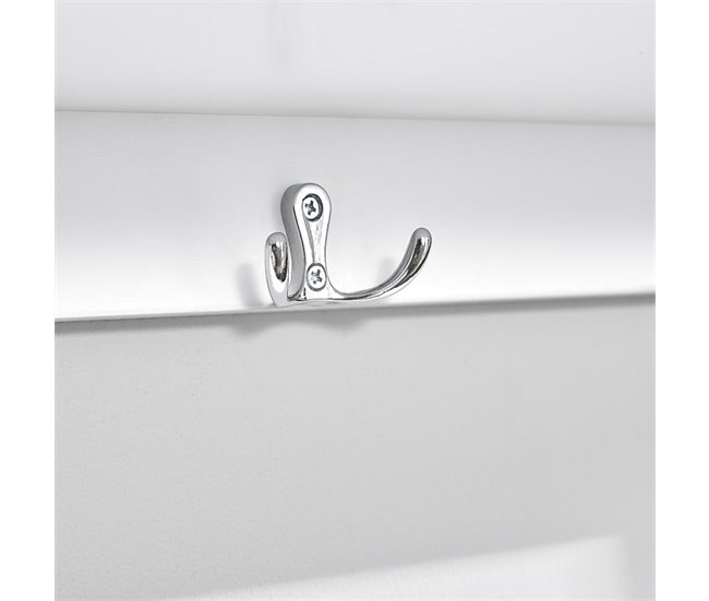 Perchero de pared con 3 Cestas y 4 Ganchos FHK19-W SoBuy Blanco