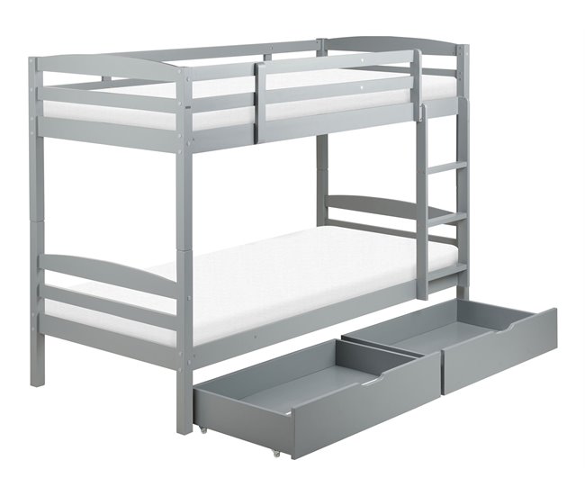 Beliani Litera con cajones Madera de pino REGAT 97x208 Gris