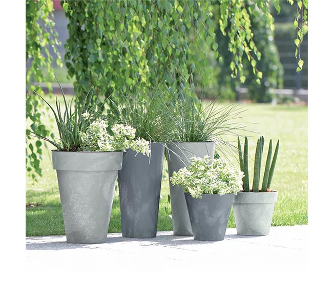 Maceta Cube Beton Effect 7L Marengo
