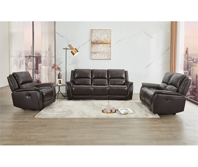 Sillón relax manual color marrón NINFA Negro