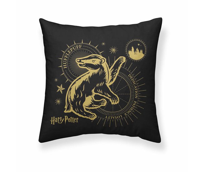 Funda de cojín Hufflepuff Negro
