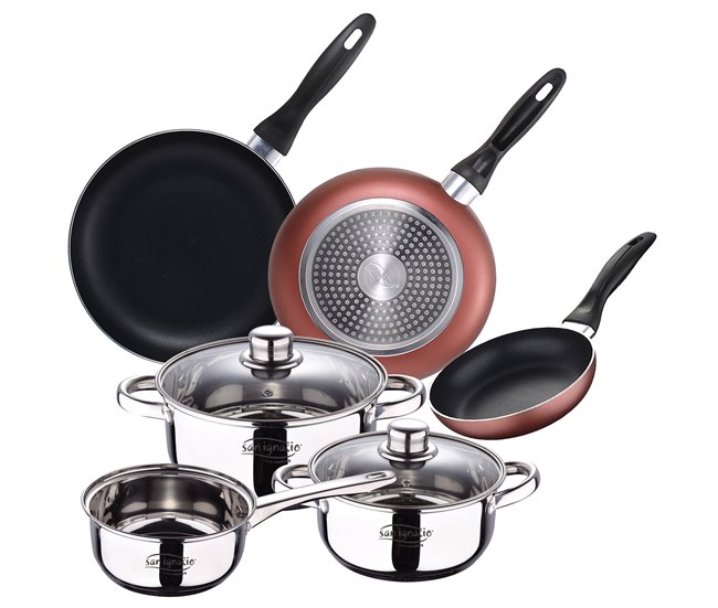Bateria 5pcs  + Set 3 sartenes Multicolor