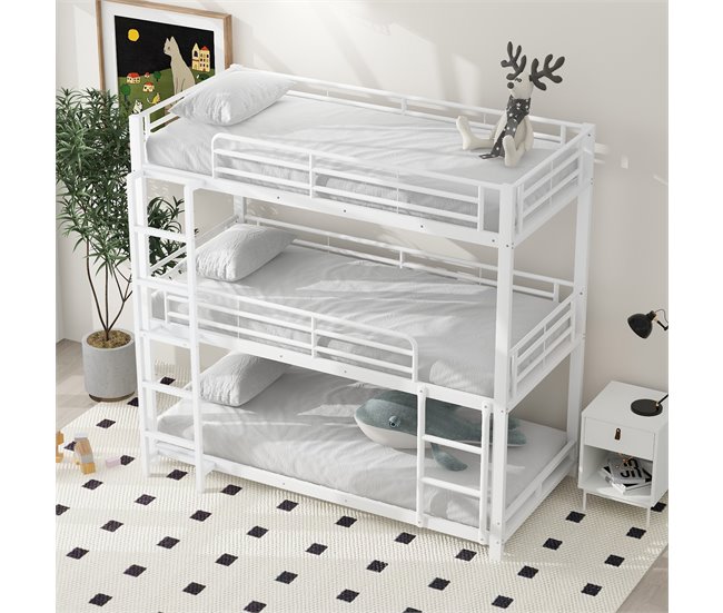 Cama litera 95x204 Blanco