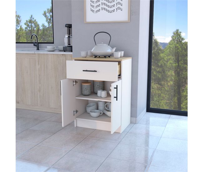 Alacena Mayorca en melamina con 2 puertas , 2 estantes y cajon Beige