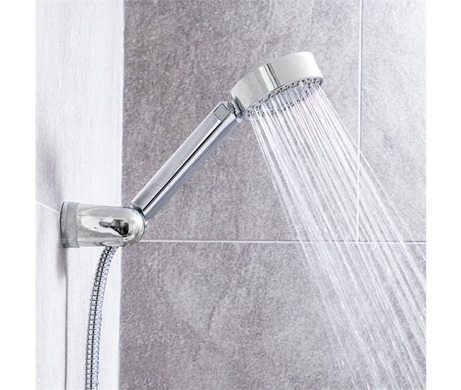 Alcachofa de Ducha Doble con Dispensador 3 en 1 Plateado