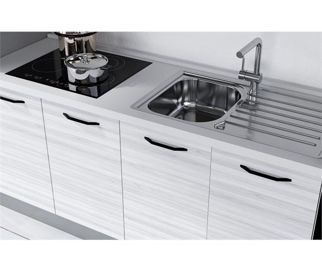 Cocina GILDA 2.0 derecha Gris Claro/ Madera Gris