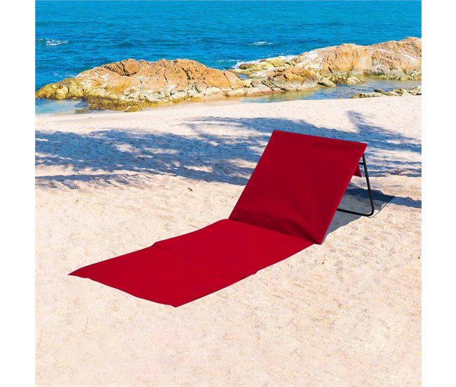 Pack 2 Esterillas Plegables de Playa 7house Rojo