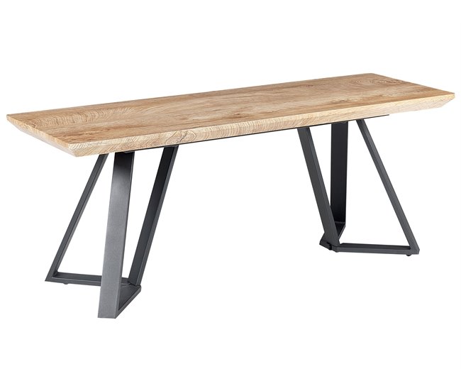Beliani Banco de cama MDF, Hierro UPTON Marron