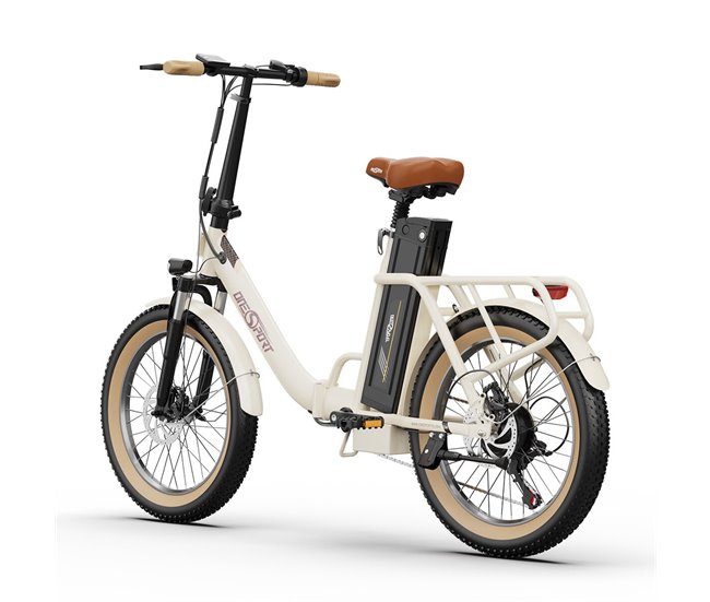 Bicicleta Eléctrica ONESPORT OT16-2 - Motor 250W Batería 48V17Ah Blanco